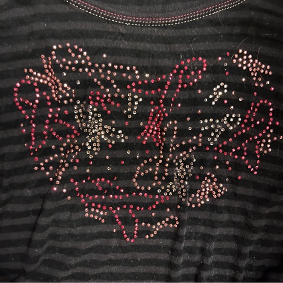 Style&Co Plus Size 3X long sleeve Breast Cancer Awareness shirt. Pink and Black - Picture 3 of 4